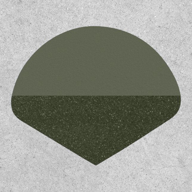 Customizable Patch – Moss Green Half & Half (Front)