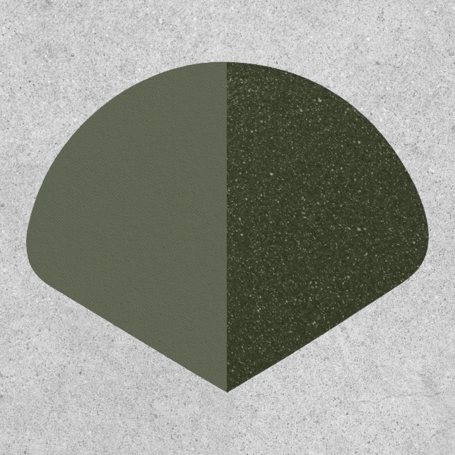 Customizable Patch – Moss Green Textured Split (Front)