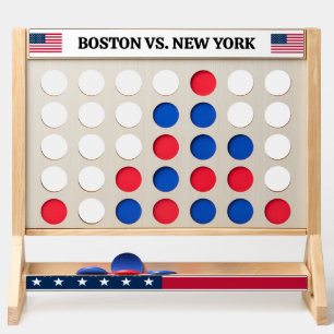 Customizable Patriotic Flag Boston New York Rivals Fast Four