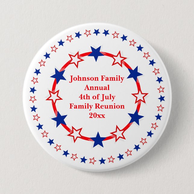 Customizable Patriotic Party Essentials Button (Front)