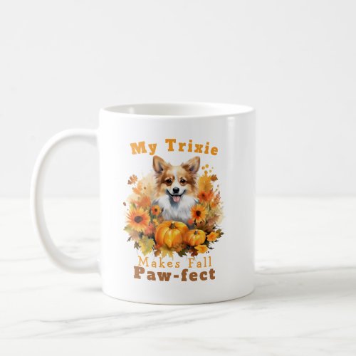 Customizable Paw_fect Autumn Dog Trixie Coffee Mug