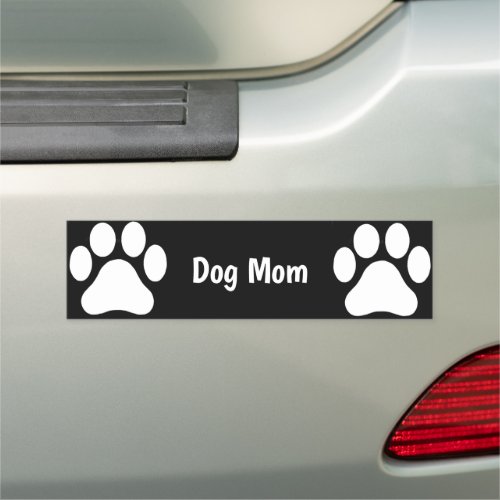Customizable Paw Print Car Magnet Bumper Sticker