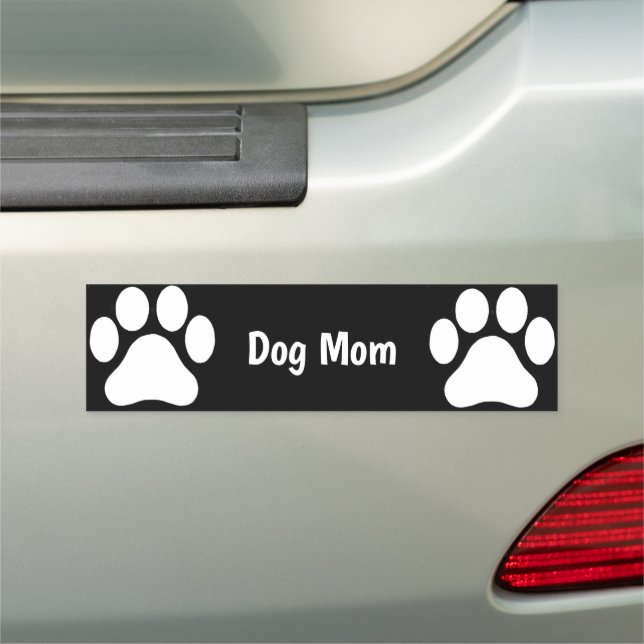 Customizable Paw Print Car Magnet Bumper Sticker (In Situ)