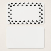 Customizable Paw Prints Border Blank Card (Front & Back)