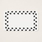 Customizable Paw Prints Border Blank Card (Front)