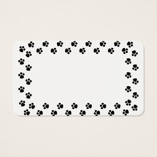 Customizable Paw Prints Border Blank Card (Front)