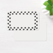 Customizable Paw Prints Border Blank Card (Desk)