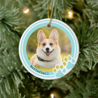 Customizable Pawprint Pet Ornament
