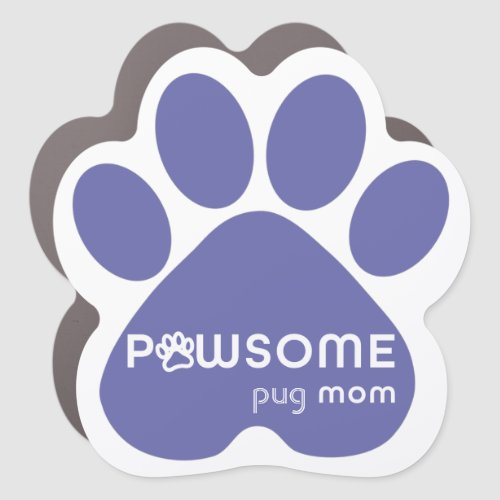 Customizable Pawsome Dog Mom Car Magnet