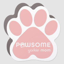 Customizable Pawsome Dog Mom Car Magnet