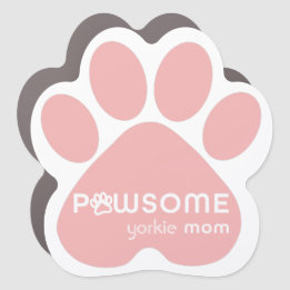 Customizable Pawsome Dog Mom Car Magnet