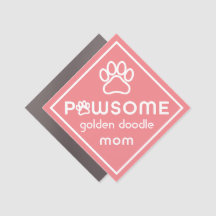 Customizable Pawsome Dog Mom Pink Diamond