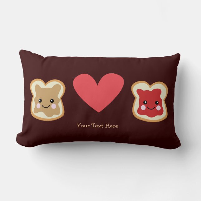 Customizable PB & J Lumbar Pillow (Front)