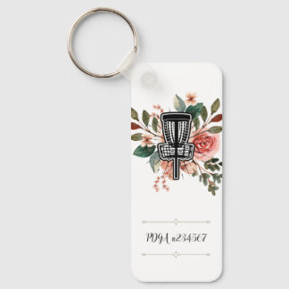 Customizable PDGA Number Disc Golf Keychain