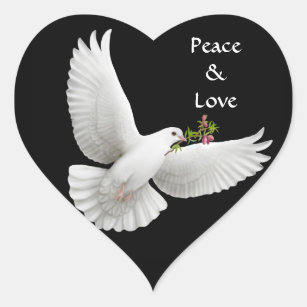 Customizable Peace Love Dove Sticker