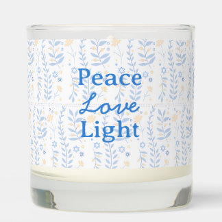 Customizable Peace Love Light Hanukkah Celebration Scented Candle