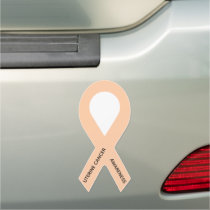 Customizable Peach Awareness Ribbon Car Magnet