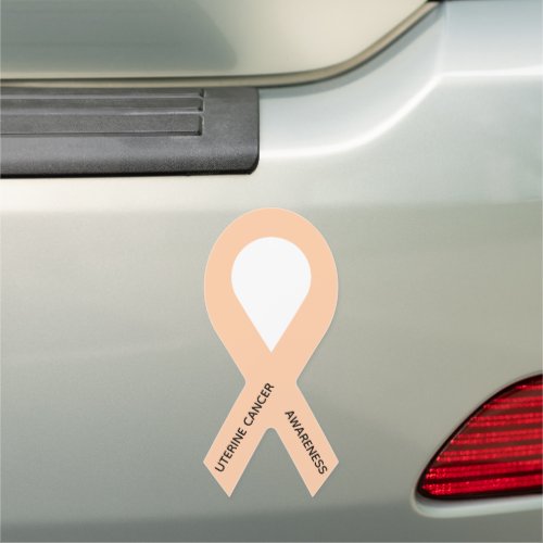 Customizable Peach Awareness Ribbon Car Magnet