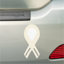 Customizable Pearl Awareness Ribbon Car Magnet