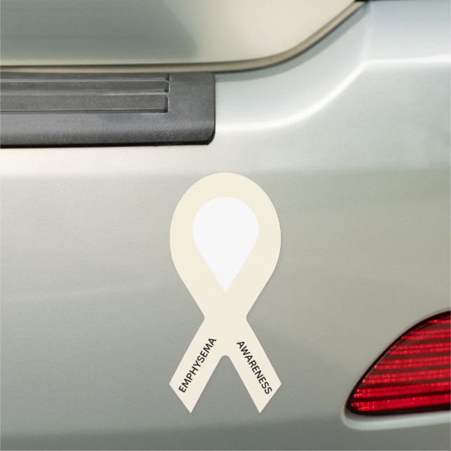 Customizable Pearl Awareness Ribbon Car Magnet (In Situ)