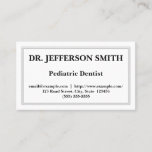 [ Thumbnail: Customizable Pediatric Dentist Business Card ]