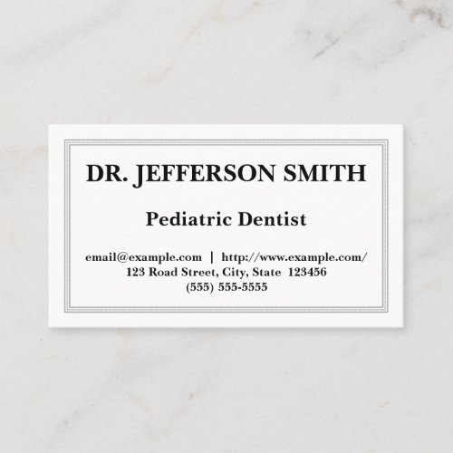 Customizable Pediatric Dentist Business Card