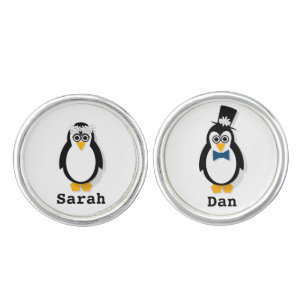 Customizable Penguin Wedding Cufflinks