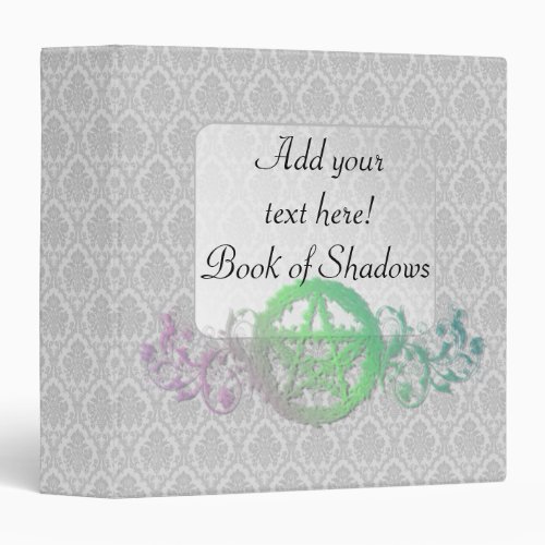 Customizable pentacle Book of Shadows 3 Ring Binder