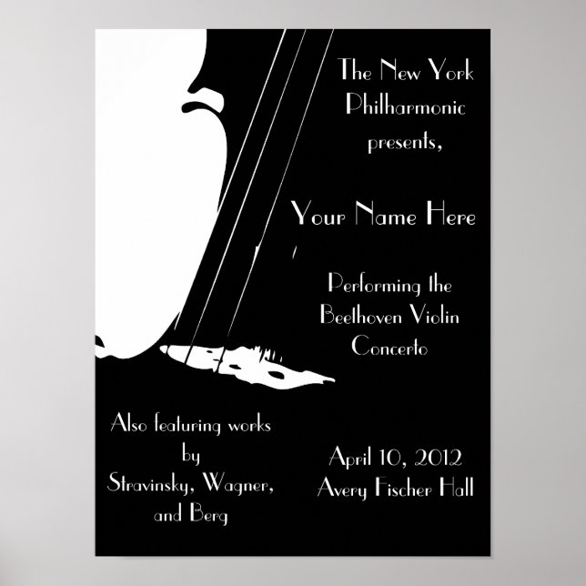 Customizable Performance Poster 12x16 (Front)