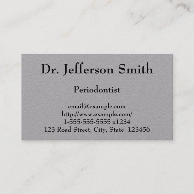 Customizable Periodontist Business Card (Front)