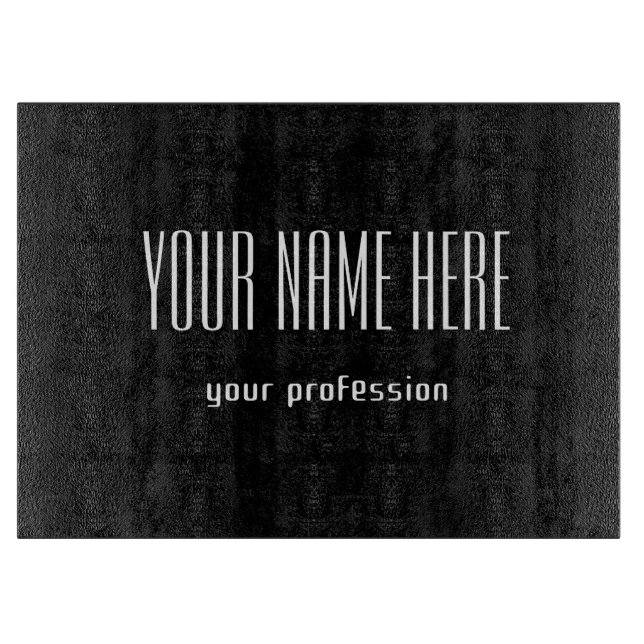 Customizable personal business card cutting board (Front)