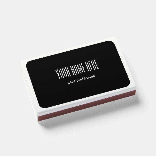 Customizable personal business card matchboxes (Front Closed)