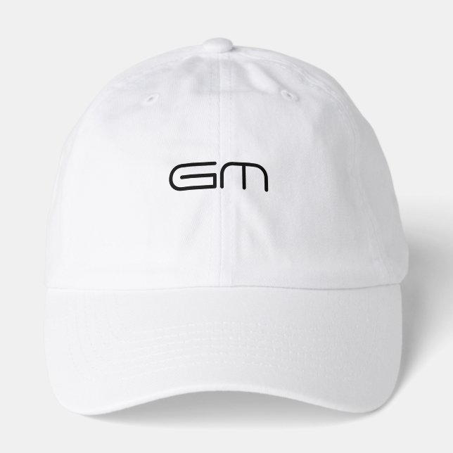 Customizable personal elegant initials hat (Front)