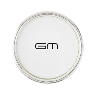 Customizable personal elegant initials lapel pin