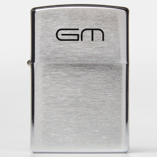 Customizable personal elegant initials zippo lighter