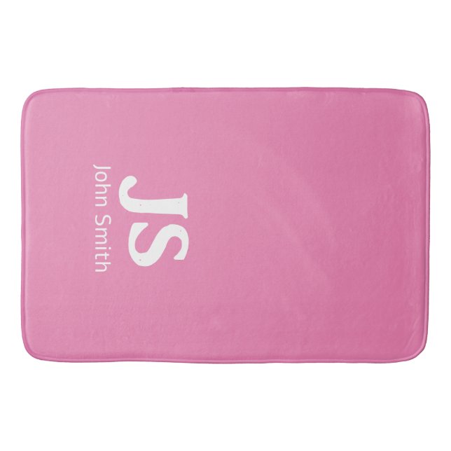 Customizable personal initials bath mat (Front)