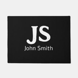 Customizable personal initials doormat