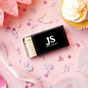 Customizable personal initials matchboxes