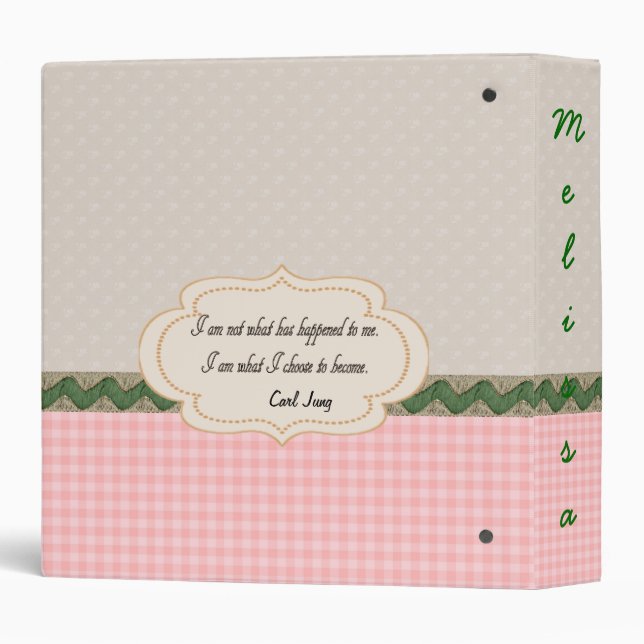 Customizable Personal Journal / Diary Binder (Back/Spine)