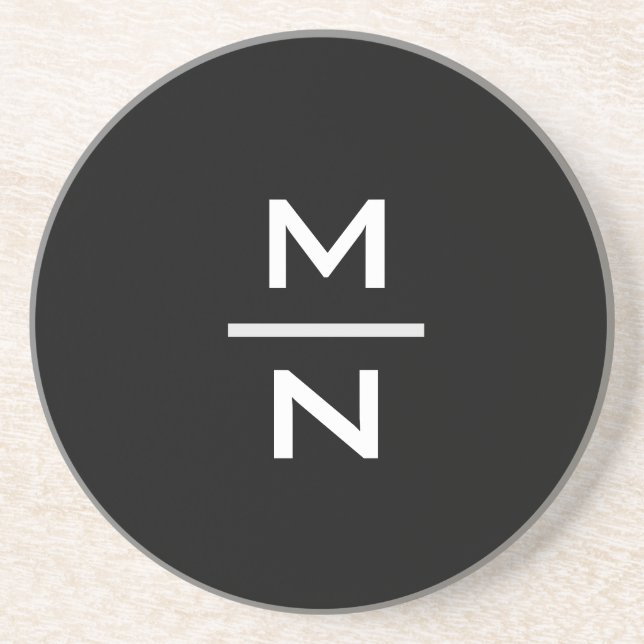Customizable personal monogram coaster (Front)