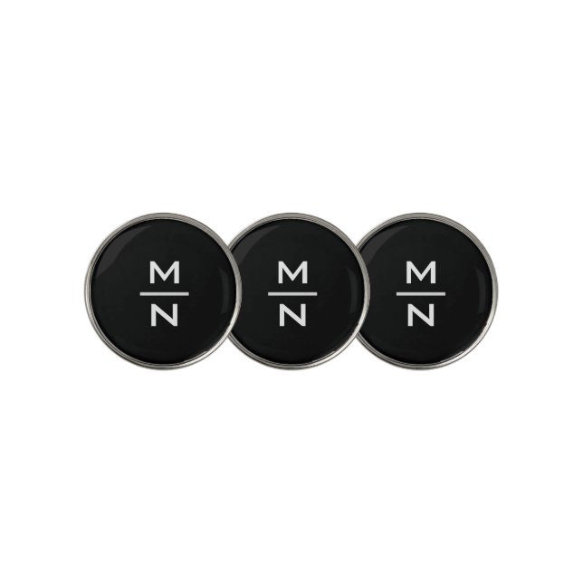 Customizable personal monogram golf ball marker (3 Up)