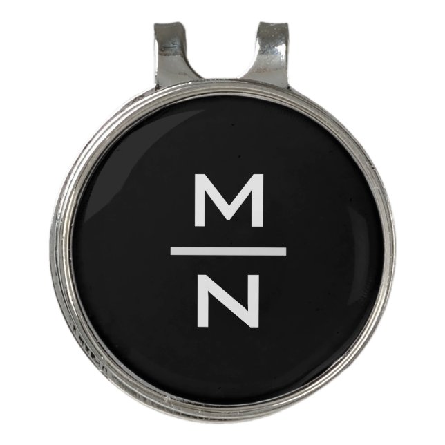 Customizable personal monogram golf hat clip (Front)