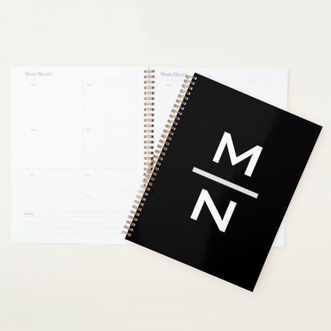Customizable personal monogram planner (Display)