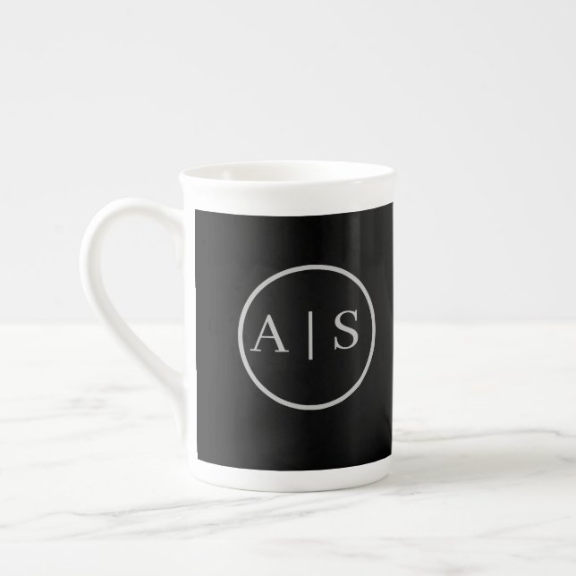 Customizable personal name bone china mug (Left)