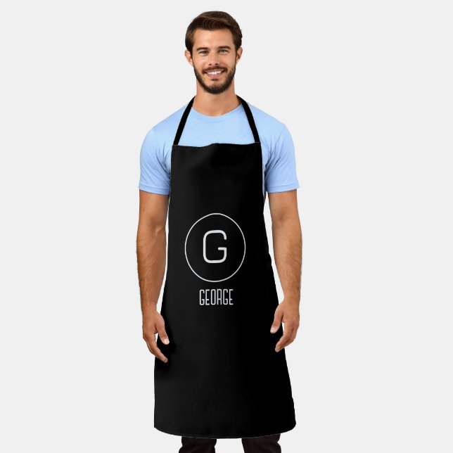 Customizable personal name logo  apron (Worn)