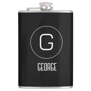 Customizable personal name logo  flask