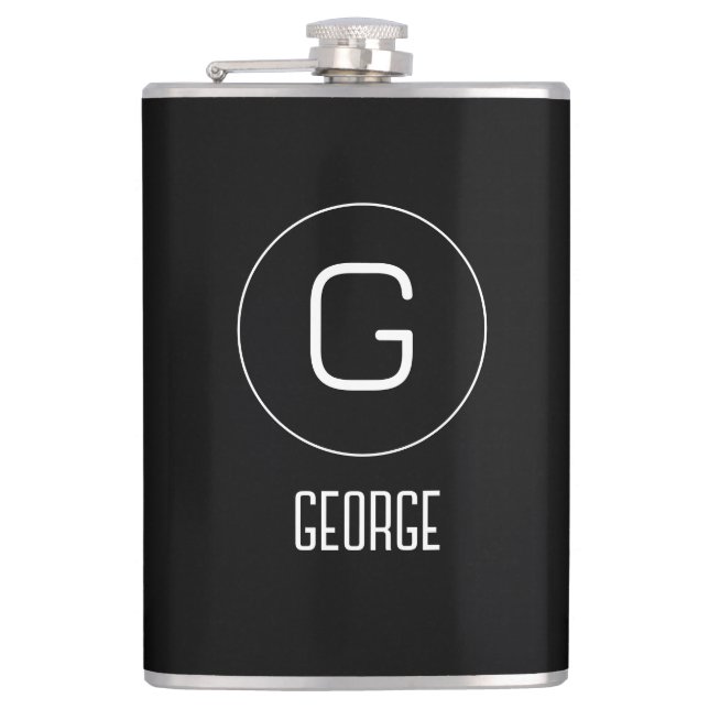 Customizable personal name logo  flask (Front)