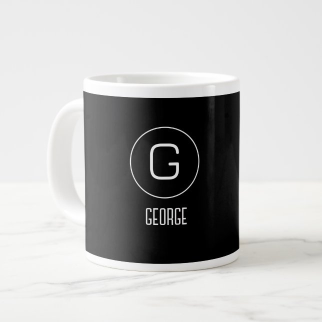 Customizable personal name logo  giant coffee mug (Front Left)