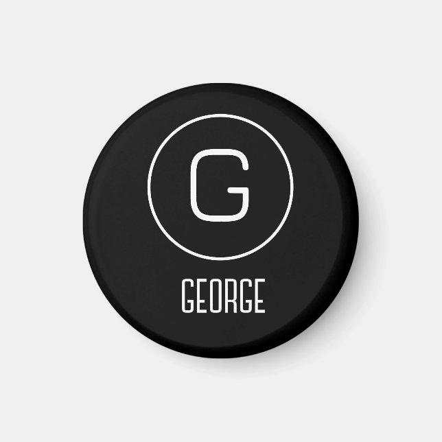 Customizable personal name logo  magnet (Front)
