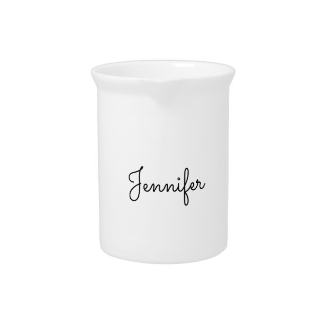 Customizable personal name, Personal name Beverage Pitcher (Front)